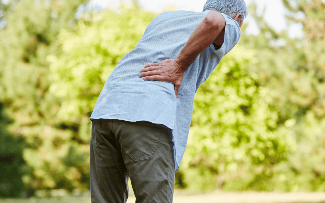 Man receiving regenerative medicine treatment outdoors for pain relief.